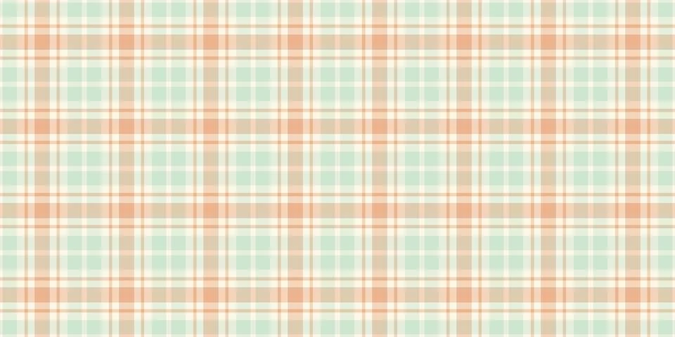 Elegant pastel plaid pattern in mint green and peach. Perfect for textile des イラスト素材