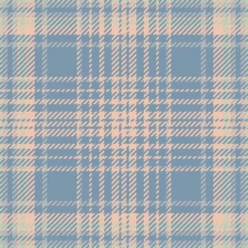 Elegant pastel plaid pattern. Soft blue, peach, and green hues create a sophi Stock Illustration
