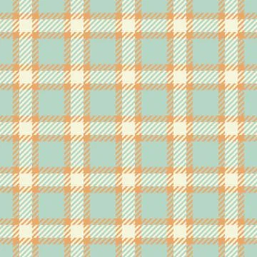 Elegant pastel plaid pattern in soft orange, cream, and mint green.  Perfect  스톡 일러스트