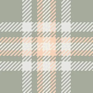 Elegant pastel plaid pattern in soft sage green, peach, and offwhite.  Idea.. Stock Illustration