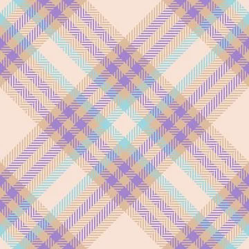 Elegant pastel plaid pattern in soft beige, lavender, and mint green.  Perf.. イラスト素材