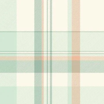 Elegant pastel plaid pattern in soft mint green, peach, and cream.  Perfect f イラスト素材