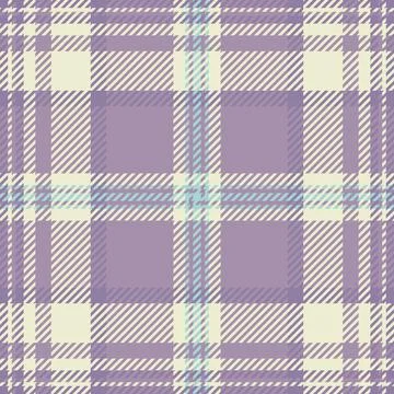 Elegant pastel plaid pattern. Soft lilac, cream, and light blue hues create a Stock Illustration