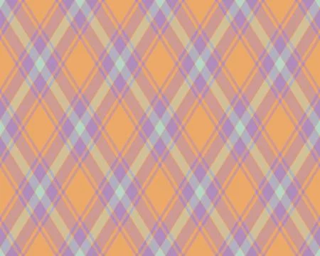 Elegant pastel plaid pattern in soft orange, lavender, and beige.  Perfect fo イラスト素材