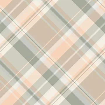 Elegant pastel plaid pattern.  Subtle peach, gray, and beige hues create a ca 스톡 일러스트