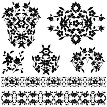 Elegant pattern black and white Stock Illustration