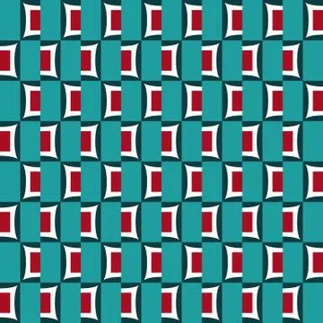 Elegant pattern with blue white and green geometric shapes Stock Illustration