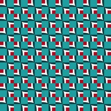 Elegant pattern with blue white and green decorations Stock Illustration