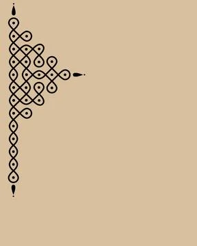 Elegant pattern flows diagonally across warm beige background. Stock Illustration