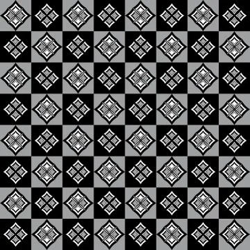 Elegant pattern with rhomboid alternate decorations Stock Illustration