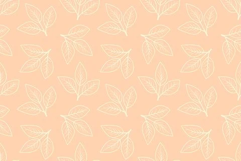 Elegant peach background featuring a delicate, repeating pattern of creamco.. Illustrazione stock