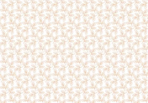 Elegant peach leaf pattern, perfect for backgrounds, textiles, or stationery. Stock Illustration