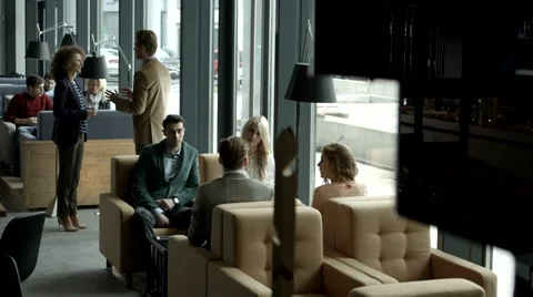Elegant people at a cafe. Stock Footage 61157918