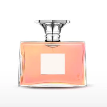 Elegant perfume bottle with label Stock-Illustration