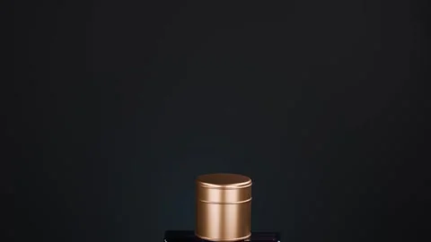 Elegant Perfume Bottle Product Render on Dark Background Vidéo 322527153