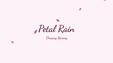 Elegant Petal Rain Text Overlay for Romantic Spring Background Video Title Ca Stock Footage 337500864