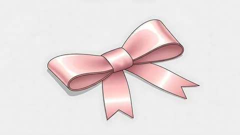 Elegant pink bow Stock Illustration