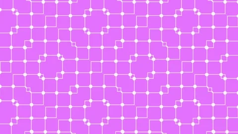 Elegant pink bright  geometric pattern, beautiful decorative moving ornament. Stock Footage 147458031