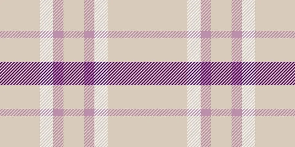 Elegant plaid pattern with beige, white, and purple. Classic texture for back Stock Illustration