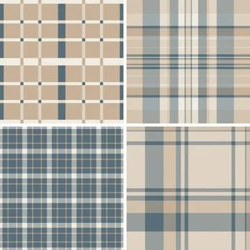 Elegant plaid pattern bundle prepared for wedding stationery. The pack adds u Stock Illustration