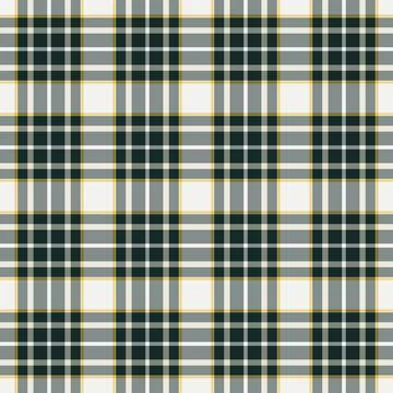 Elegant plaid pattern in dark green, gray, and white with thin gold lines.  P Stock Illustration