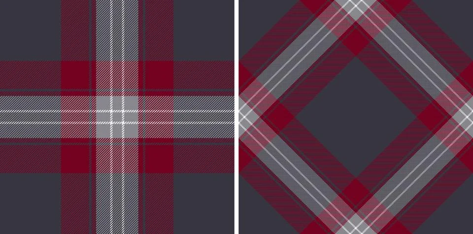 Elegant plaid pattern in dark grey and red tones. A classic and versatile des Stock Illustration
