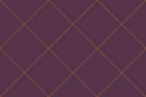 Elegant plaid pattern in deep aubergine with warm orange accents. Perfect for Stock Illustration