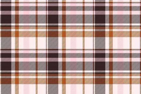 Elegant plaid pattern featuring soft pinks, browns, and darker shades. Perfec Illustrazione stock