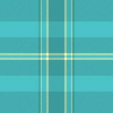 Elegant plaid pattern with light yellow lines on a refreshing aqua background Stock Illustration