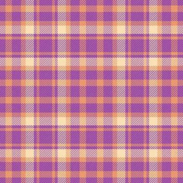 Elegant plaid pattern in purple, peach, and cream hues. Textile design, ideal Stock Illustration