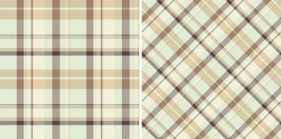 Elegant plaid pattern set, featuring a classic tartan design with subtle co.. Stock Illustration