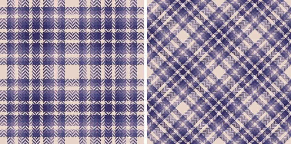 Elegant plaid pattern set, perfect for backgrounds, textiles, or designs. A c 库存插图