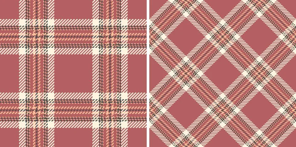 Elegant plaid pattern set. Textile design with classic tartan and gingham che Stock Illustration