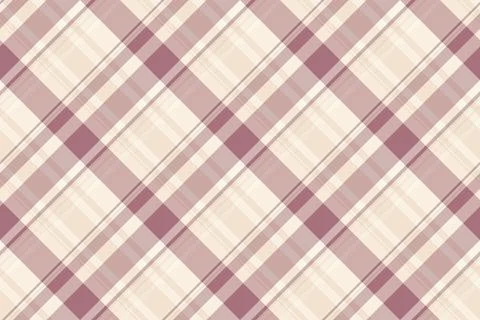 Elegant plaid pattern in soft beige and mauve hues. Seamless texture, ideal f Illustrazione stock