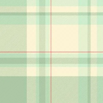 Elegant plaid pattern in soft green, cream, and red. Perfect for backgrounds, Stock Illustration