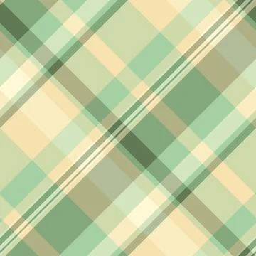 Elegant plaid pattern with soft green and beige hues. Versatile for backgroun Stock Illustration