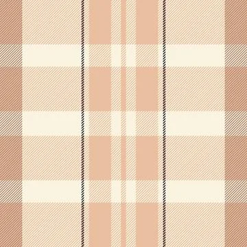 Elegant plaid pattern in soft peach and beige tones. Timeless design for back Illustrazione stock