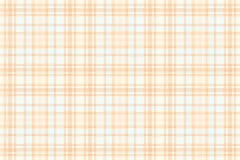 Elegant plaid pattern in soft peach, cream, and blue. Ideal for backgrounds,  Stockillustratie