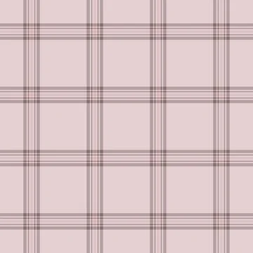 Elegant plaid pattern with a soft pink background and delicate lines. Perfect Stock Illustration
