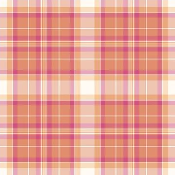 Elegant plaid pattern with soft pink, orange, and cream hues. Versatile texti Stock Illustration