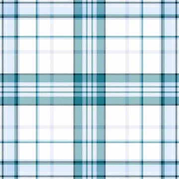 Elegant plaid pattern in soft teal and light blue hues, perfect for backgroun Stock Illustration