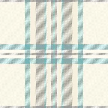 Elegant plaid pattern with teal and gray accents on a warm beige background.  Illustrazione stock