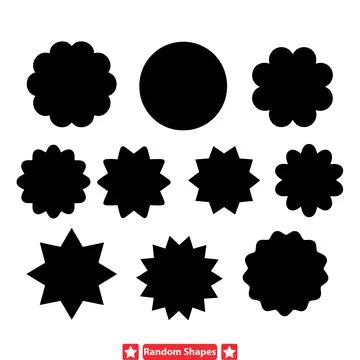 Elegant Polyhedral Patterns  Sophisticated Vector Silhouettes for Refined a.. Stock Illustration