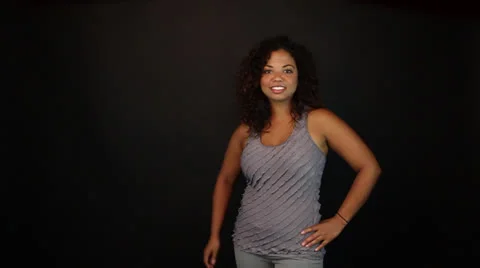 An elegant pose of a lady Stock Footage 22759652