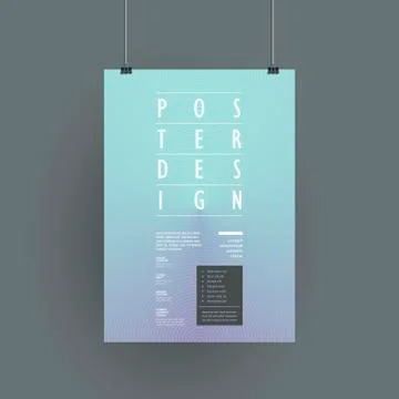 Elegant poster template design Stock Illustration