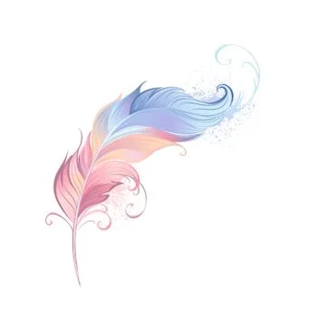Elegant powder feather Stock Illustration
