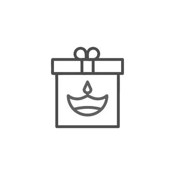 Elegant present illustration with subtle candle design for holidays and cel.. Stock Illustration