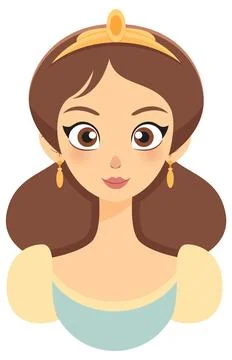 Elegant Princess Vector Illustration Stock Illustration