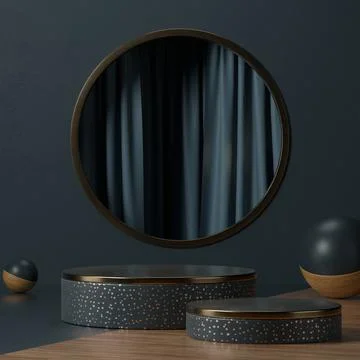Elegant product podium with glamour scene 3D Illustration Stock Illustration