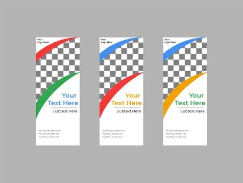 Elegant Pull Up Banner Print Vector Design Template Suitable For Business Usage Stock Illustration